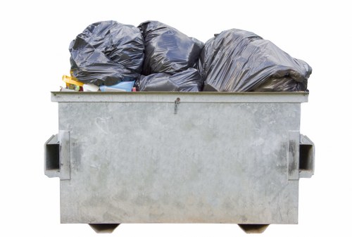 Skip placement and preparation in a suburban area