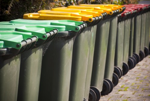 Collection of hazardous waste containers in Southgate